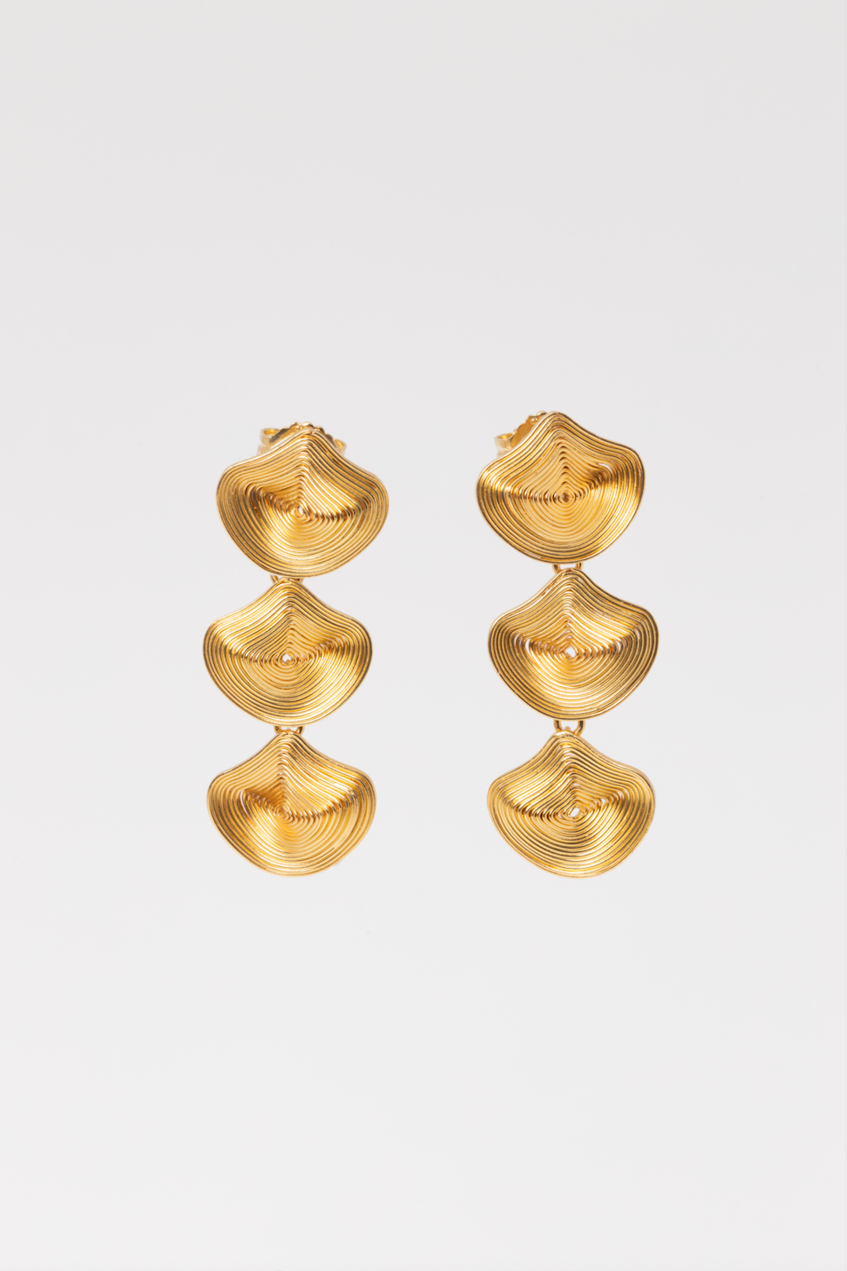 Kamakay Triple Drop Earrings S - Gold